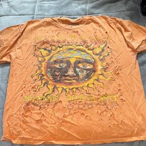 Urban Outfitters Orange Sun Face Tee